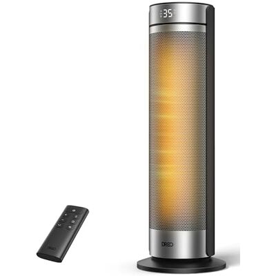 DREO Chauffage Tour 23 Pouces 2000W Silencieux, Radiateur Portable avec Télécommande, Oscillation 70°, Minuterie 12H, 5 Modes, Chauffage Céramique PTC avec Thermostat pour Bureau et Grande Pièce - Publicité DREO Chauffage Tour 23 Pouces 2000W Silencieux, Radiateur Portable avec Télécommande, Oscillation 70°, Minuterie 12H, 5 Modes, Chauffage Céramique PTC avec Thermostat pour Bureau et Grande Pièce - Publicité