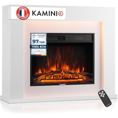 Cheminée électrique Matti de Kaminio - Effet de flamme 3D, télécommande - Blanc - Cheminée - Publicité Cheminée électrique Matti de Kaminio - Effet de flamme 3D, télécommande - Blanc - Cheminée - Publicité