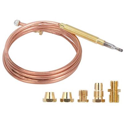 Jectse Thermocouple de remplacement de 900 mm, thermocouple universel, thermocouple de chauffage de cheminée pour barbecue, avec écrous ajustés 5 pièces, pour cuisinière à gaz, cuisinière à induction, appare - Publicité Jectse Thermocouple de remplacement de 900 mm, thermocouple universel, thermocouple de chauffage de cheminée pour barbecue, avec écrous ajustés 5 pièces, pour cuisinière à gaz, cuisinière à induction, appare - Publicité