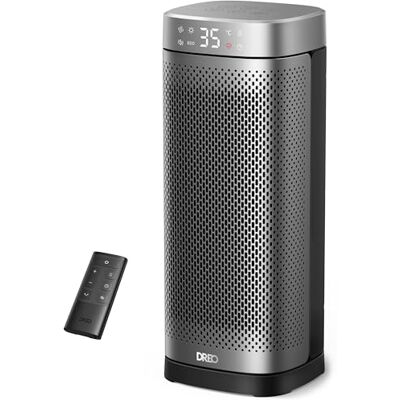 DREO Chauffage soufflant céramique 2000 W économe et silencieux avec thermostat, minuterie 12 h, 3 modes, oscillation 70°, protection anti-surchauffe et anti-basculement, Solaris Slim H2 - Publicité DREO Chauffage soufflant céramique 2000 W économe et silencieux avec thermostat, minuterie 12 h, 3 modes, oscillation 70°, protection anti-surchauffe et anti-basculement, Solaris Slim H2 - Publicité