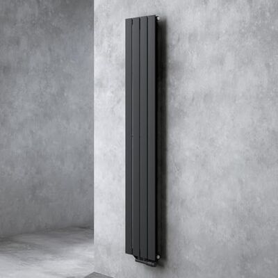 Doporro - 180x31 cm panel radiator - Anthracite - connexion centrale verticale - Radiateur - Publicité Doporro - 180x31 cm panel radiator - Anthracite - connexion centrale verticale - Radiateur - Publicité