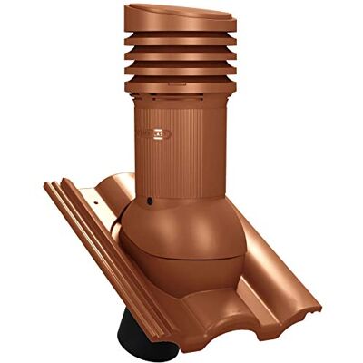 Parotec Cheminée de ventilation DN125mm passive pour Nelskamp Kronen-Pfanne RAL8004 Rouge Brique, pour tuiles - Publicité Parotec Cheminée de ventilation DN125mm passive pour Nelskamp Kronen-Pfanne RAL8004 Rouge Brique, pour tuiles - Publicité