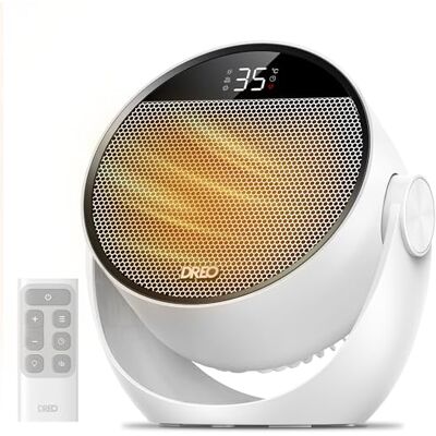 DREO Chauffage Électrique Portable, 3 Modes, Thermostat, Télécommande Inclinaison Réglable à 60°, Minuterie 12H, 8 Protections, Fonctionnement Silencieux pour Chambre, Bureau et Pièce - Publicité DREO Chauffage Électrique Portable, 3 Modes, Thermostat, Télécommande Inclinaison Réglable à 60°, Minuterie 12H, 8 Protections, Fonctionnement Silencieux pour Chambre, Bureau et Pièce - Publicité