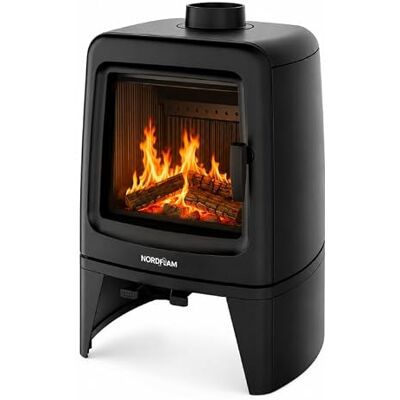 NORDFLAM Poêle à bois ROMA 6 kW en Fonte Noir - Publicité NORDFLAM Poêle à bois ROMA 6 kW en Fonte Noir - Publicité