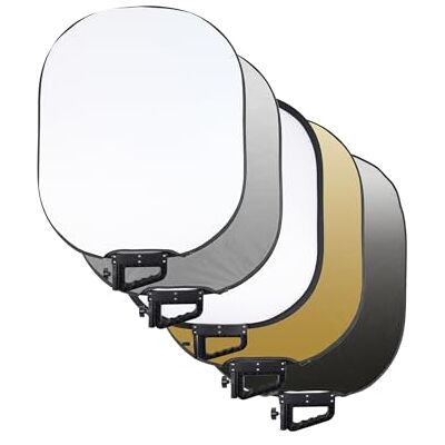 Rollei Réflecteur 5 en 1 Pliable 60 x 75 cm Diffuseur Lumiere Photo Léger et Compact 600 g pour Studio et Éclairage Extérieur avec Sac de Transport, Reflecteur-Lumiere-Photo-Studio-Pliable - Publicité Rollei Réflecteur 5 en 1 Pliable 60 x 75 cm Diffuseur Lumiere Photo Léger et Compact 600 g pour Studio et Éclairage Extérieur avec Sac de Transport, Reflecteur-Lumiere-Photo-Studio-Pliable - Publicité