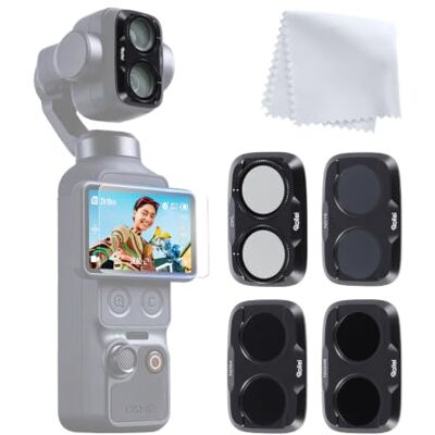 Rollei 4 Pack Filtre ND16/64/256 +CPL Compatible avec OSMO Pocket 4P Filter Set 4 en 1, Système à Double Caméra, Verre Optique avec Nano Revêtements, Accessoires-Osmo-Pocket-4P - Publicité Rollei 4 Pack Filtre ND16/64/256 +CPL Compatible avec OSMO Pocket 4P Filter Set 4 en 1, Système à Double Caméra, Verre Optique avec Nano Revêtements, Accessoires-Osmo-Pocket-4P - Publicité
