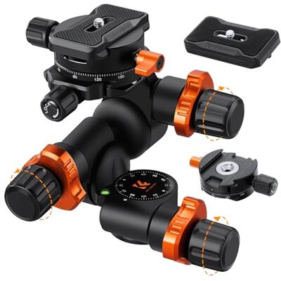 K&F CONCEPT Tête de Trépied 3 Voies GD-3W Pro Rotule 3 dimensions, pan/tilt 3 axes, réglage micro millimétrique, charge 6kg GD-3W PRO - Publicité K&F CONCEPT Tête de Trépied 3 Voies GD-3W Pro Rotule 3 dimensions, pan/tilt 3 axes, réglage micro millimétrique, charge 6kg GD-3W PRO - Publicité