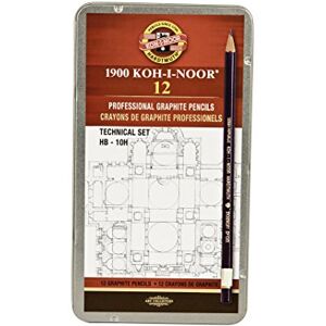 Koh-I-Noor 1502/ 1 Technic Set de Crayons Grades HB 10H, Noir - Publicité Koh-I-Noor 1502/ 1 Technic Set de Crayons Grades HB 10H, Noir - Publicité