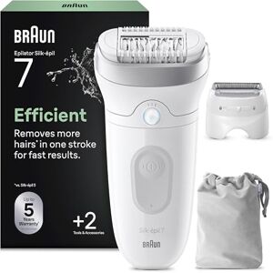 Braun Silk-épil 7 Épilateur Femme Épilateur Électrique Femme Avec Grande Tête Pour Une Épilation Simple, Wet & Dry, Peau Lisse Longue 7-041, Blanc/Argent - Publicité Braun Silk-épil 7 Épilateur Femme Épilateur Électrique Femme Avec Grande Tête Pour Une Épilation Simple, Wet & Dry, Peau Lisse Longue 7-041, Blanc/Argent - Publicité