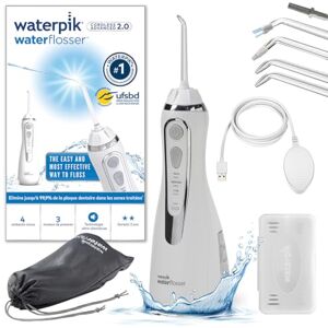 Waterpik Advanced Hydropulseur Dentaire Sans Fil, Jet Dentaire Portable Rechargeable avec Câble USB, Élimine la Plaque, 3 Niveaux de Pression, Blanc (WP-580EU) - Publicité Waterpik Advanced Hydropulseur Dentaire Sans Fil, Jet Dentaire Portable Rechargeable avec Câble USB, Élimine la Plaque, 3 Niveaux de Pression, Blanc (WP-580EU) - Publicité