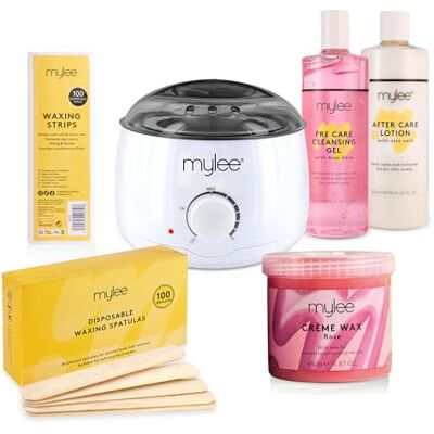 Mylee - Kit d'Épilation Complet - Chauffe-Cire Salon - Crème Douce - Kit Épilation - Publicité Mylee - Kit d'Épilation Complet - Chauffe-Cire Salon - Crème Douce - Kit Épilation - Publicité