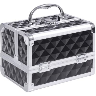 HOMCOM Mallette à Maquillage Rangement Produits de beauté Rangement à 3 Niveaux avec Miroir Verrouillage avec 2 clés - Publicité HOMCOM Mallette à Maquillage Rangement Produits de beauté Rangement à 3 Niveaux avec Miroir Verrouillage avec 2 clés - Publicité