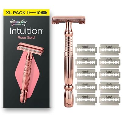 Wilkinson Sword Intuition Rose Gold Safety, rasoir pour femme, 10 recharges - Publicité Wilkinson Sword Intuition Rose Gold Safety, rasoir pour femme, 10 recharges - Publicité