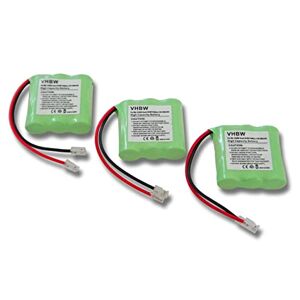 vhbw Lot 3 Batteries Ni-MH  600mAh (3.6V) pour combiné téléphonique Binatone E3300, E3300 Quad comme T427, 30AAAM3BMX. Publicité