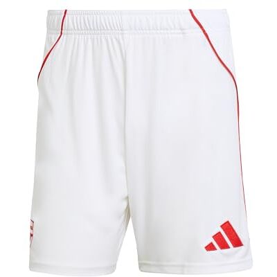 Adidas Men's Short Domicile Arsenal 25/26, White/Better Scarlet, M - Publicité Adidas Men's Short Domicile Arsenal 25/26, White/Better Scarlet, M - Publicité