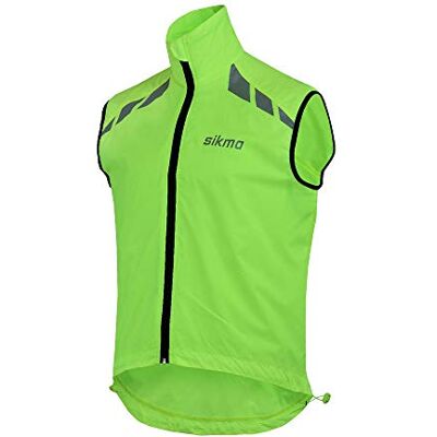 Sikma Gilet de cyclisme léger coupe-vent sans manches gilet réfléchissant course cyclisme jersey haute visibilité printemps vélo gilet vêtements thermique léger Gilet. Publicité Sikma Gilet de cyclisme léger coupe-vent sans manches gilet réfléchissant course cyclisme jersey haute visibilité printemps vélo gilet vêtements thermique léger Gilet. Publicité