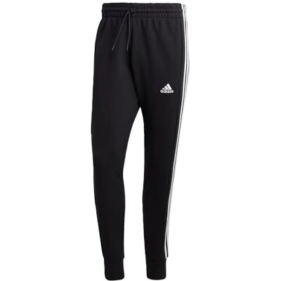 adidas - Essentials French Terry Tapered Cuff 3-Stripes - Black - Publicité adidas - Essentials French Terry Tapered Cuff 3-Stripes - Black - Publicité