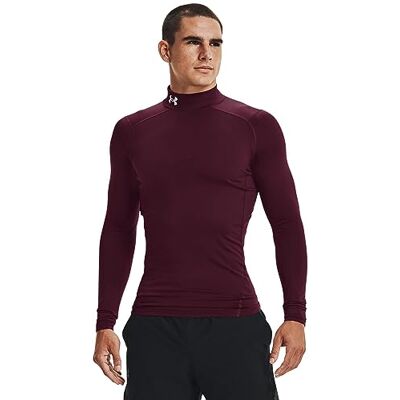 Under Armour - ColdGear Armour Compression Mock - Maroon - Compression shirt - Publicité Under Armour - ColdGear Armour Compression Mock - Maroon - Compression shirt - Publicité