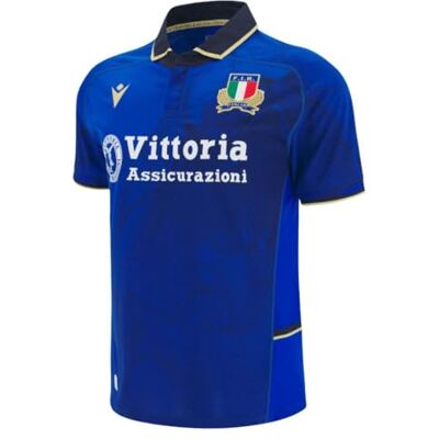 Macron Maillot De Match Domicile Réplique Adulte Italia Rugby - Publicité Macron Maillot De Match Domicile Réplique Adulte Italia Rugby - Publicité