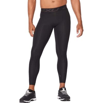 2XU Collants de compression pour homme pour l'entraînement et le fitness, Noir/noir, Small haut - Publicité 2XU Collants de compression pour homme pour l'entraînement et le fitness, Noir/noir, Small haut - Publicité