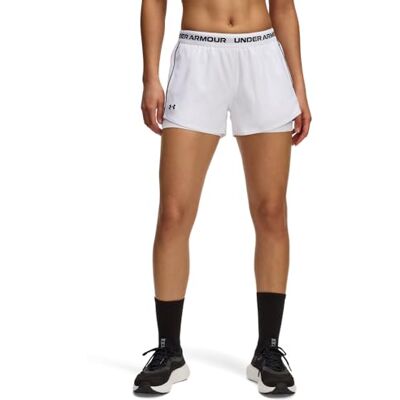Under Armour - Tech Play Up 2-in-1-Shorts - Blanc - Shorts - Publicité Under Armour - Tech Play Up 2-in-1-Shorts - Blanc - Shorts - Publicité