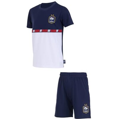FFF Ensemble Maillot Short Collection Officielle Equipe de France de Football 12 Ans - Publicité FFF Ensemble Maillot Short Collection Officielle Equipe de France de Football 12 Ans - Publicité