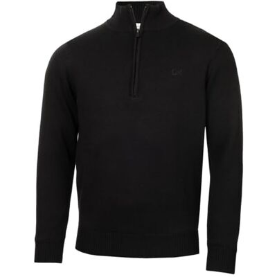 Calvin Klein Chandail Demi-glissière doublé Hommes Noir/Noir XXL - Publicité Calvin Klein Chandail Demi-glissière doublé Hommes Noir/Noir XXL - Publicité