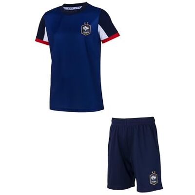 FFF Ensemble Maillot Short Collection Officielle Equipe de France de Football 14 Ans - Publicité FFF Ensemble Maillot Short Collection Officielle Equipe de France de Football 14 Ans - Publicité
