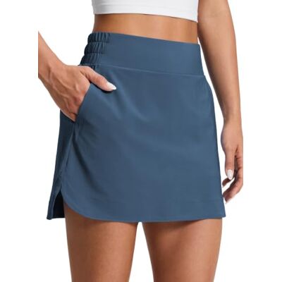 CRZ YOGA Taille Haute Dauphine Jupes de Golf Short Intégré avec Poches, Séchage Rapide, Tennis, Une Ligne, Mini, Jupe-short pour Femme - Publicité CRZ YOGA Taille Haute Dauphine Jupes de Golf Short Intégré avec Poches, Séchage Rapide, Tennis, Une Ligne, Mini, Jupe-short pour Femme - Publicité