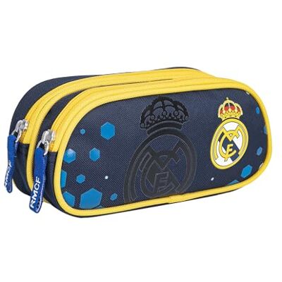 Real Madrid Trousse rectangulaire 2 Compartiments Bleu - Publicité Real Madrid Trousse rectangulaire 2 Compartiments Bleu - Publicité