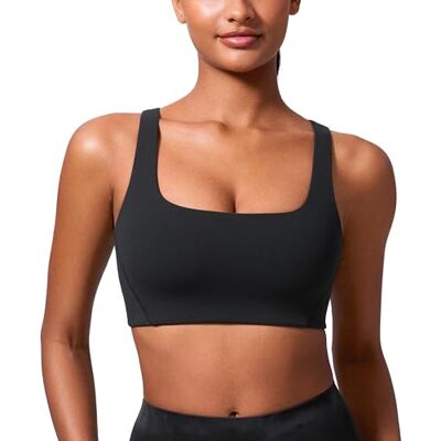 CRZ YOGA Butterlift Brassières de Sport Col Carré Double Doublure, Maintien Léger, Non Rembourré, Yoga, Beurré Mou, Dos Nageur en V, pour Femmes - Publicité CRZ YOGA Butterlift Brassières de Sport Col Carré Double Doublure, Maintien Léger, Non Rembourré, Yoga, Beurré Mou, Dos Nageur en V, pour Femmes - Publicité