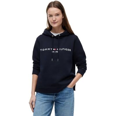 Tommy Hilfiger Sweat à Capuche Femme Heritage avec Capuche, Bleu (Desert Sky), XL - Publicité Tommy Hilfiger Sweat à Capuche Femme Heritage avec Capuche, Bleu (Desert Sky), XL - Publicité