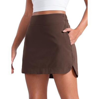 CRZ YOGA Taille Haute Dauphine Jupes de Golf Short Intégré avec Poches, Séchage Rapide, Tennis, Une Ligne, Mini, Jupe-short pour Femme - Publicité CRZ YOGA Taille Haute Dauphine Jupes de Golf Short Intégré avec Poches, Séchage Rapide, Tennis, Une Ligne, Mini, Jupe-short pour Femme - Publicité
