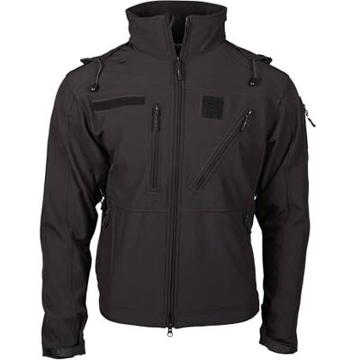Mil-Tec Veste Softshell Militaire SCU 14 Noire L - Veste Softshell - Publicité Mil-Tec Veste Softshell Militaire SCU 14 Noire L - Veste Softshell - Publicité