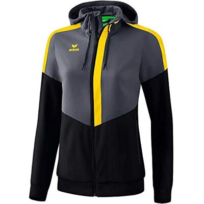 Erima Squad Tracktop Veste avec Capuche Femme Slate Grey/Noir/Jaune FR: M (Taille Fabricant: 38) - Publicité Erima Squad Tracktop Veste avec Capuche Femme Slate Grey/Noir/Jaune FR: M (Taille Fabricant: 38) - Publicité