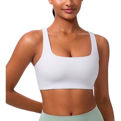 CRZ YOGA Butterlift Brassières de Sport Col Carré Double Doublure, Maintien Léger, Non Rembourré, Yoga, Beurré Mou, Dos Nageur en V, pour Femmes - Publicité CRZ YOGA Butterlift Brassières de Sport Col Carré Double Doublure, Maintien Léger, Non Rembourré, Yoga, Beurré Mou, Dos Nageur en V, pour Femmes - Publicité