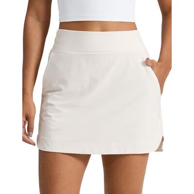 CRZ YOGA Taille Haute Dauphine Jupe de Golf Short Intégré avec Poches, Séchage Rapide, Tennis, Une Ligne, Mini, Jupe-short pour Femme - Publicité CRZ YOGA Taille Haute Dauphine Jupe de Golf Short Intégré avec Poches, Séchage Rapide, Tennis, Une Ligne, Mini, Jupe-short pour Femme - Publicité