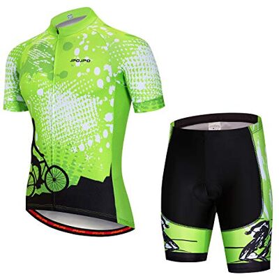 JPOJPO Ensemble de cyclisme pour homme avec maillot à manches courtes + pantalon de cyclisme avec rembourrage 5D MTB Vêtements de vélo, 2, L - Publicité JPOJPO Ensemble de cyclisme pour homme avec maillot à manches courtes + pantalon de cyclisme avec rembourrage 5D MTB Vêtements de vélo, 2, L - Publicité