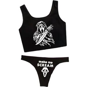 SANRLO Goth Maillot de bain deux pièces pour femme Imprimé crâne - Publicité SANRLO Goth Maillot de bain deux pièces pour femme Imprimé crâne - Publicité