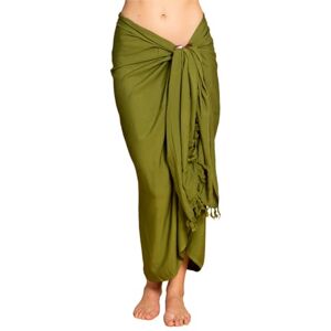 PANASIAM Sarong uni olive, 190x116cm - Publicité PANASIAM Sarong uni olive, 190x116cm - Publicité