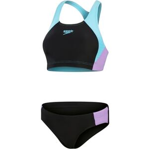 Speedo Colourblock Splice Maillot de bain 2 pièces pour femme Noir/violet/bleu Picton, Noir/violet doux/bleu Picton, 66 - Publicité Speedo Colourblock Splice Maillot de bain 2 pièces pour femme Noir/violet/bleu Picton, Noir/violet doux/bleu Picton, 66 - Publicité