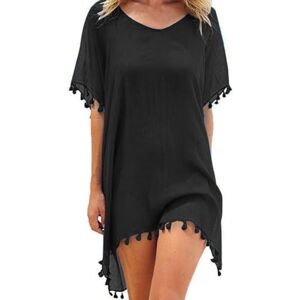 Hanaoops Robe de Plage pour Femmes Ete Bikini Cache-Maillots Mousseline Poncho de Plage Maillot de Bain Plage Bikini Cover Up Chic Loose Semi-Transparent Robe Couvrir Blouse Tunique pour Vancance - Publicité Hanaoops Robe de Plage pour Femmes Ete Bikini Cache-Maillots Mousseline Poncho de Plage Maillot de Bain Plage Bikini Cover Up Chic Loose Semi-Transparent Robe Couvrir Blouse Tunique pour Vancance - Publicité