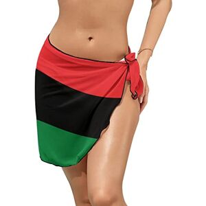 NLWQEKV Drapeau Africain Rayures Femmes Court Sarongs Plage Wrap, Sexy Bikini Maillot de Bain Wrap Style Cover Up Beachwear - Publicité NLWQEKV Drapeau Africain Rayures Femmes Court Sarongs Plage Wrap, Sexy Bikini Maillot de Bain Wrap Style Cover Up Beachwear - Publicité