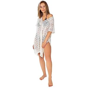 Gräfenstayn Robe de Plage Femme tricotée Oeko-Tex Standard Parfait comme Poncho de Plage ou Cover-up pour Bikini ou Maillot de Bain Tunique de Plage (L-XL Blanc-Crème) - Publicité Gräfenstayn Robe de Plage Femme tricotée Oeko-Tex Standard Parfait comme Poncho de Plage ou Cover-up pour Bikini ou Maillot de Bain Tunique de Plage (L-XL Blanc-Crème) - Publicité