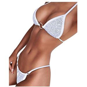 DAY8 Maillot de Bain Femme 2 Pièces Push Up Rembourré Bikini Sexy Bresilien String Tanga Culotte Shorty Pas Cher Trikini Tankini Maillot de Bain Natation Sport Plage Bandage Dos Nu (Blanc, Large) - Publicité DAY8 Maillot de Bain Femme 2 Pièces Push Up Rembourré Bikini Sexy Bresilien String Tanga Culotte Shorty Pas Cher Trikini Tankini Maillot de Bain Natation Sport Plage Bandage Dos Nu (Blanc, Large) - Publicité