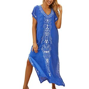 LikeJump Femmes Coton Robe Grande Taille Eté Caftan Longue Kimono Bikini Cover-Up Plage Tunique Maillot de Bain - Publicité LikeJump Femmes Coton Robe Grande Taille Eté Caftan Longue Kimono Bikini Cover-Up Plage Tunique Maillot de Bain - Publicité
