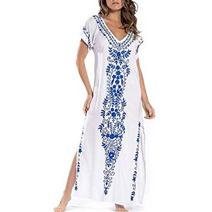 LikeJump Femmes Coton Robe Grande Taille Eté Caftan Longue Kimono Bikini Cover-Up Plage Tunique Maillot de Bain - Publicité LikeJump Femmes Coton Robe Grande Taille Eté Caftan Longue Kimono Bikini Cover-Up Plage Tunique Maillot de Bain - Publicité