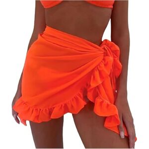 NIUVOO Paréo de plage sexy en mousseline de soie pour femme, demi-paréo à volants à nouer pour bikini, maillot de bain, vacances, plage, A-orange, taille unique - Publicité NIUVOO Paréo de plage sexy en mousseline de soie pour femme, demi-paréo à volants à nouer pour bikini, maillot de bain, vacances, plage, A-orange, taille unique - Publicité