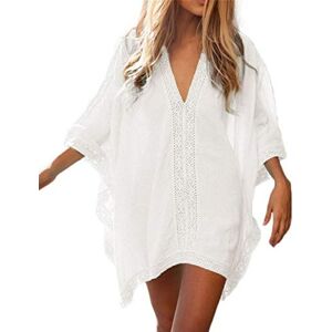 LikeJump Femmes Été Dentelle Coton Tunique Cache-Maillot Sarong Plage Soleil pour Maillot de Bain Bikini Cover Up - Publicité LikeJump Femmes Été Dentelle Coton Tunique Cache-Maillot Sarong Plage Soleil pour Maillot de Bain Bikini Cover Up - Publicité