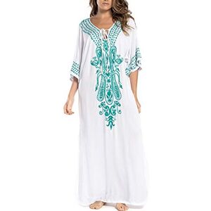 LikeJump Femmes Coton Robe Grande Taille Eté Caftan Longue Kimono Bikini Cover-Up Plage Tunique Maillot de Bain - Publicité LikeJump Femmes Coton Robe Grande Taille Eté Caftan Longue Kimono Bikini Cover-Up Plage Tunique Maillot de Bain - Publicité